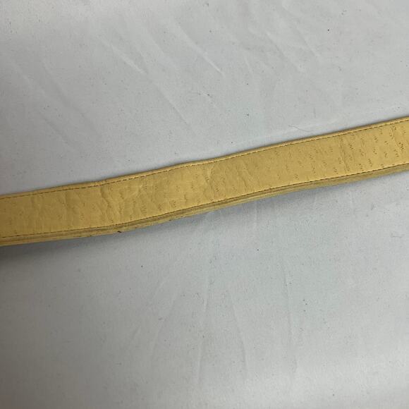 Vintage Joan & David Too Yellow Leather Pebble Belt Quiet Luxury Women M USA 90s main image 10